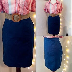 H&M Navy Blue Mini Pencil Skirt – Size 12
